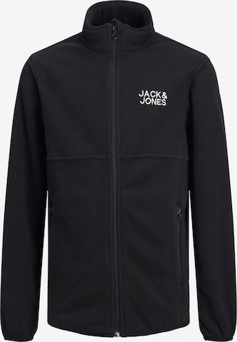 Jack & Jones Junior Fleece jacket 'Hyper' in Black: front