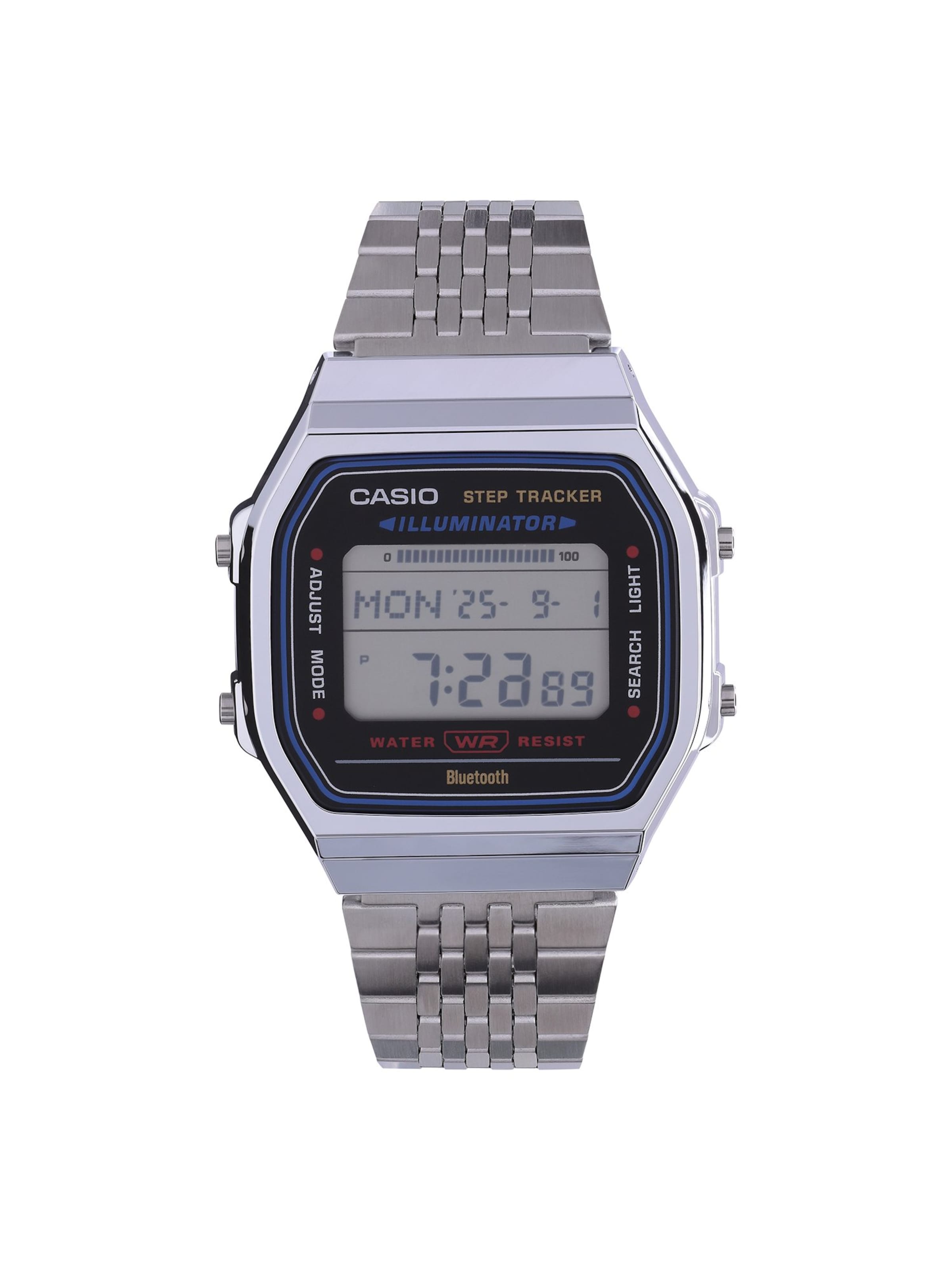 CASIO Digital Watch 'Statement' in Silver: front