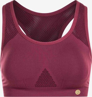 Athlecia Bustier Sport bh 'Rosemary' in Rood: voorkant