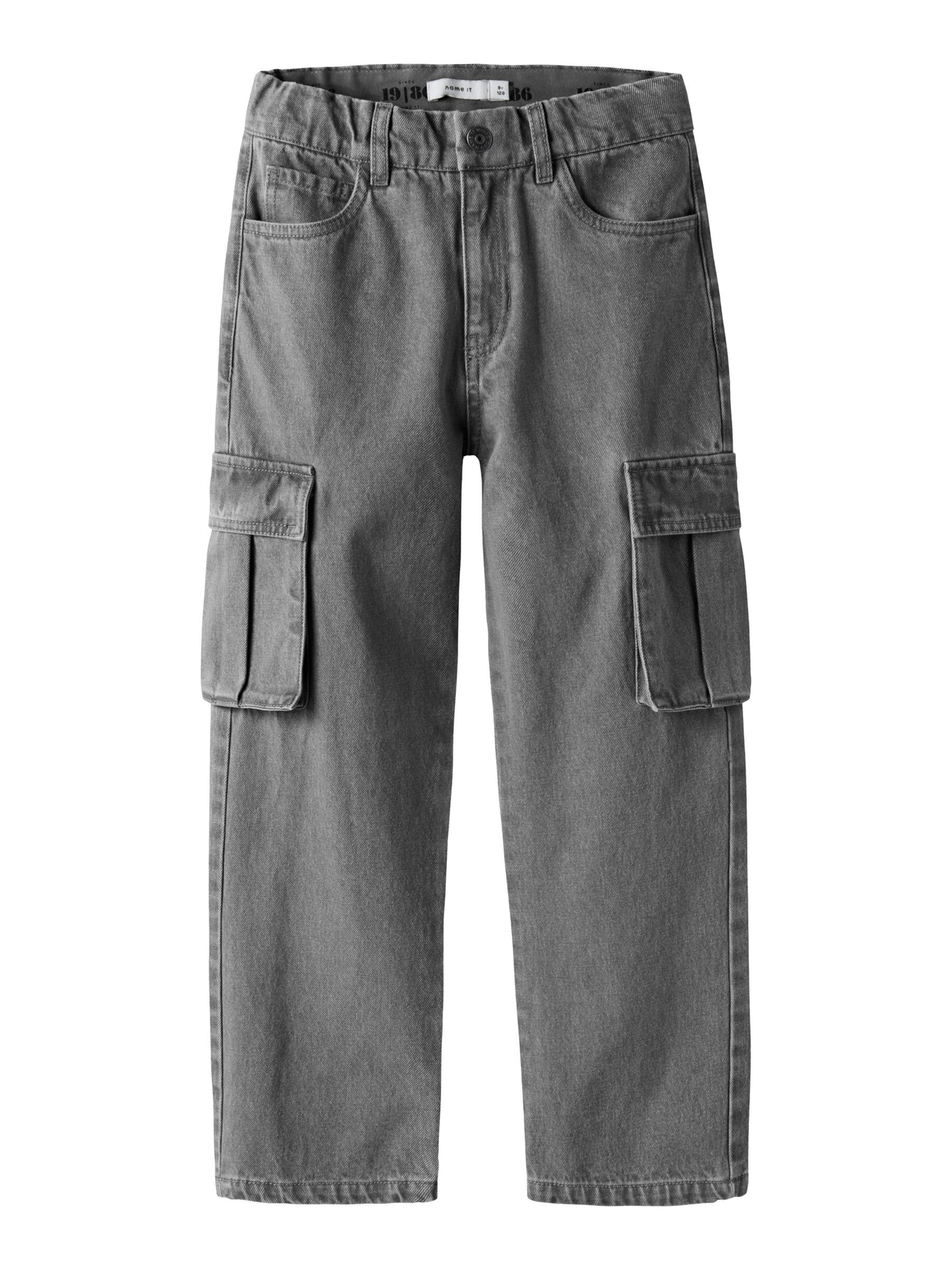 NAME IT Baggy Jeans in Grau: Vorderseite