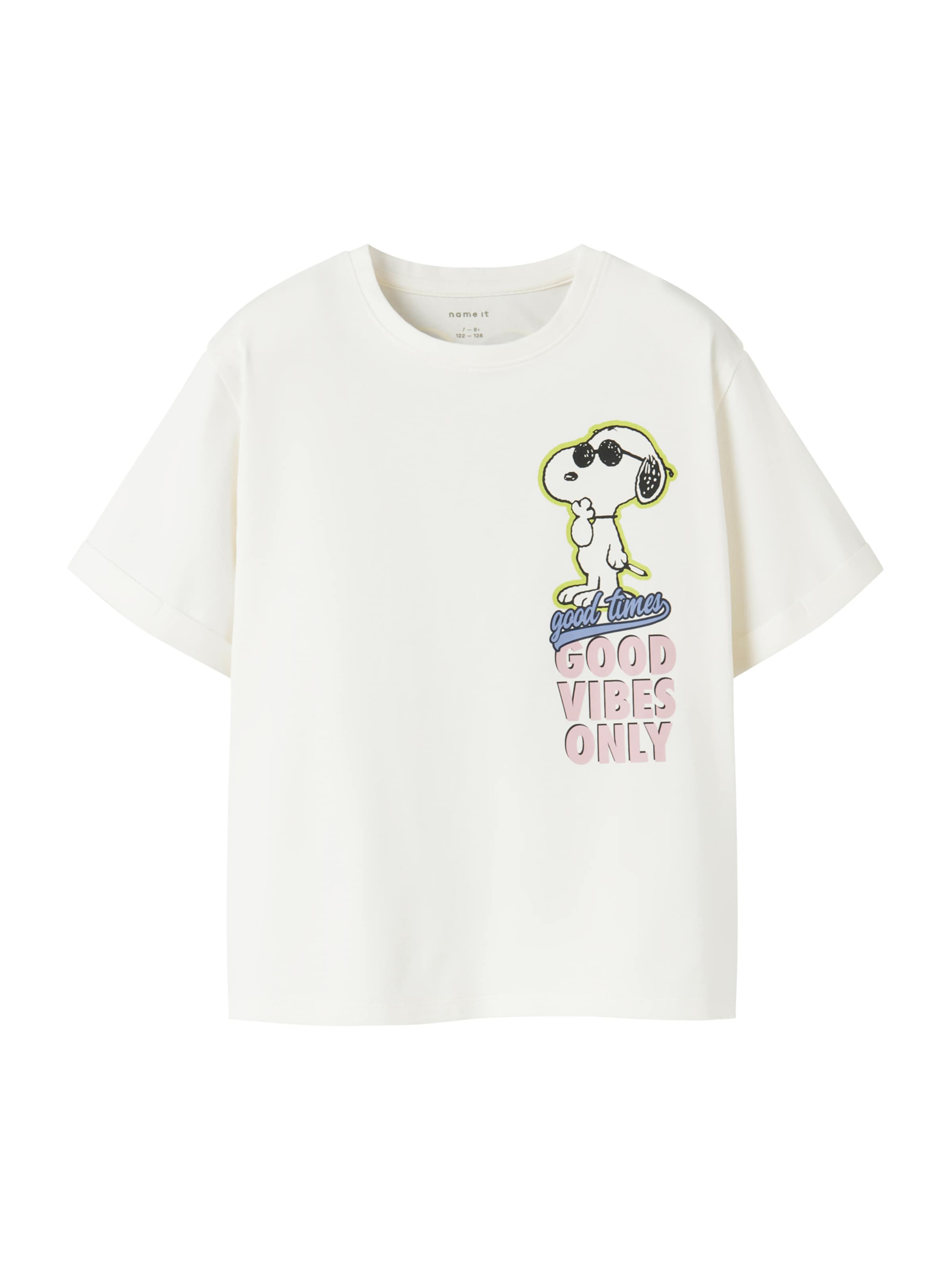 Tricou 'NKFDylana Snoopy' de la NAME IT pe alb: față