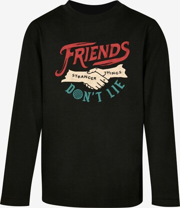 ABSOLUTE CULT Shirt 'Stranger Things - Friends Dont Lie Hands' in Schwarz: predná strana