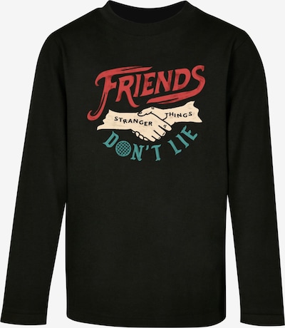 ABSOLUTE CULT Shirt 'Stranger Things - Friends Dont Lie Hands' in Chamois / Cyan blue / Melon / Black, Item view