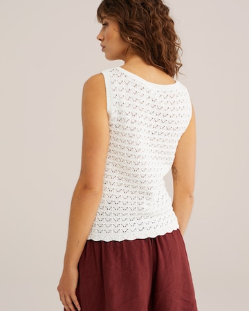 WE Fashion Вязаный топ в Бежевый