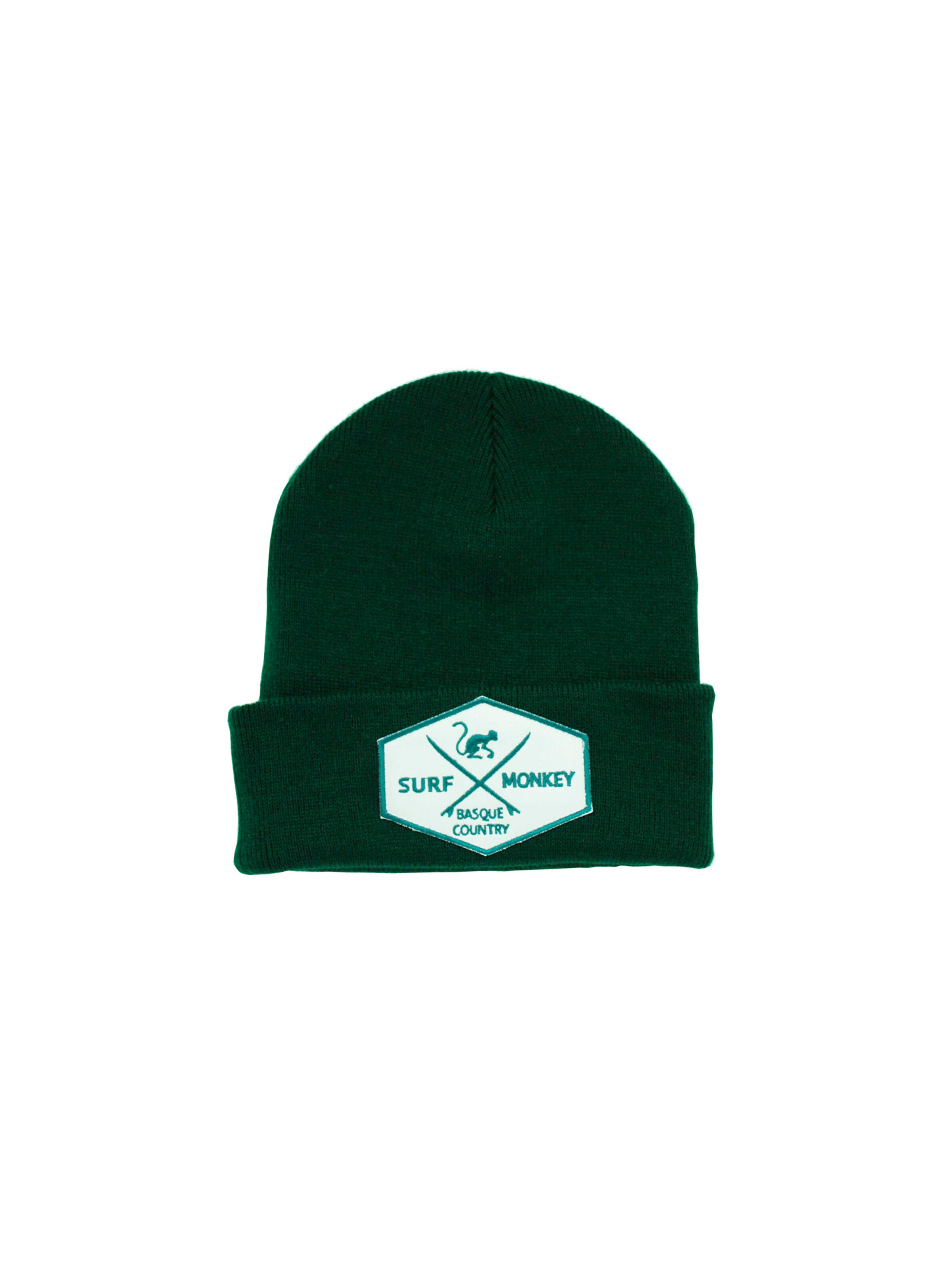 Surf Monkey Beanie in Green: front