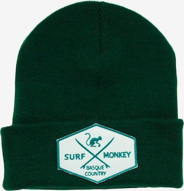 Surf Monkey Mütze in Grün: Vorderseite
