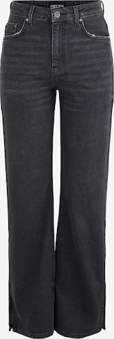 Pieces Tall Wide leg Jeans 'Leah' in Zwart: voorkant