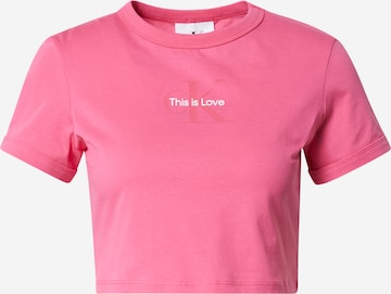 Calvin Klein Jeans - Camisa em rosa: frente
