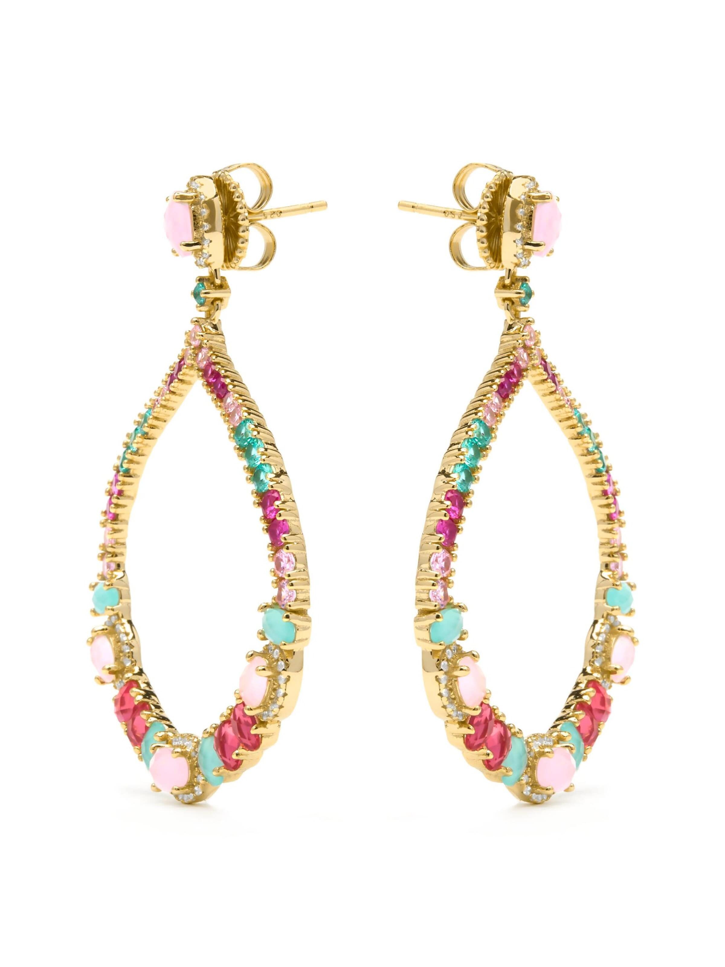 Boucles d'oreilles 'Gwane' Luxenter en mélange de couleurs