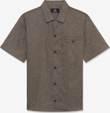 Coupe regular Chemise 'MAflint Heritage' Matinique en marron : devant