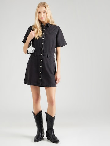 Abito camicia 'Short Sleeve Logan Western Dress' di LEVI'S ® in nero: frontale