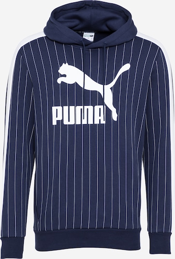 Bluză de molton PUMA pe albastru închis / alb, Vizualizare produs