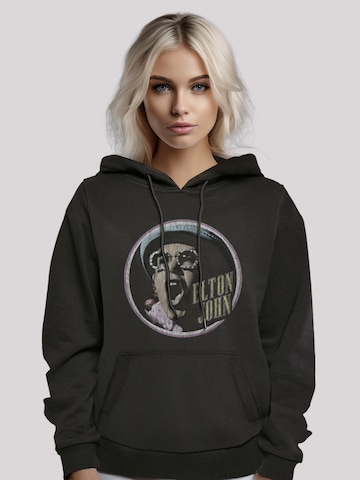 F4NT4STIC Sweatshirt 'Elton John Vintage Circle' in Zwart: voorkant