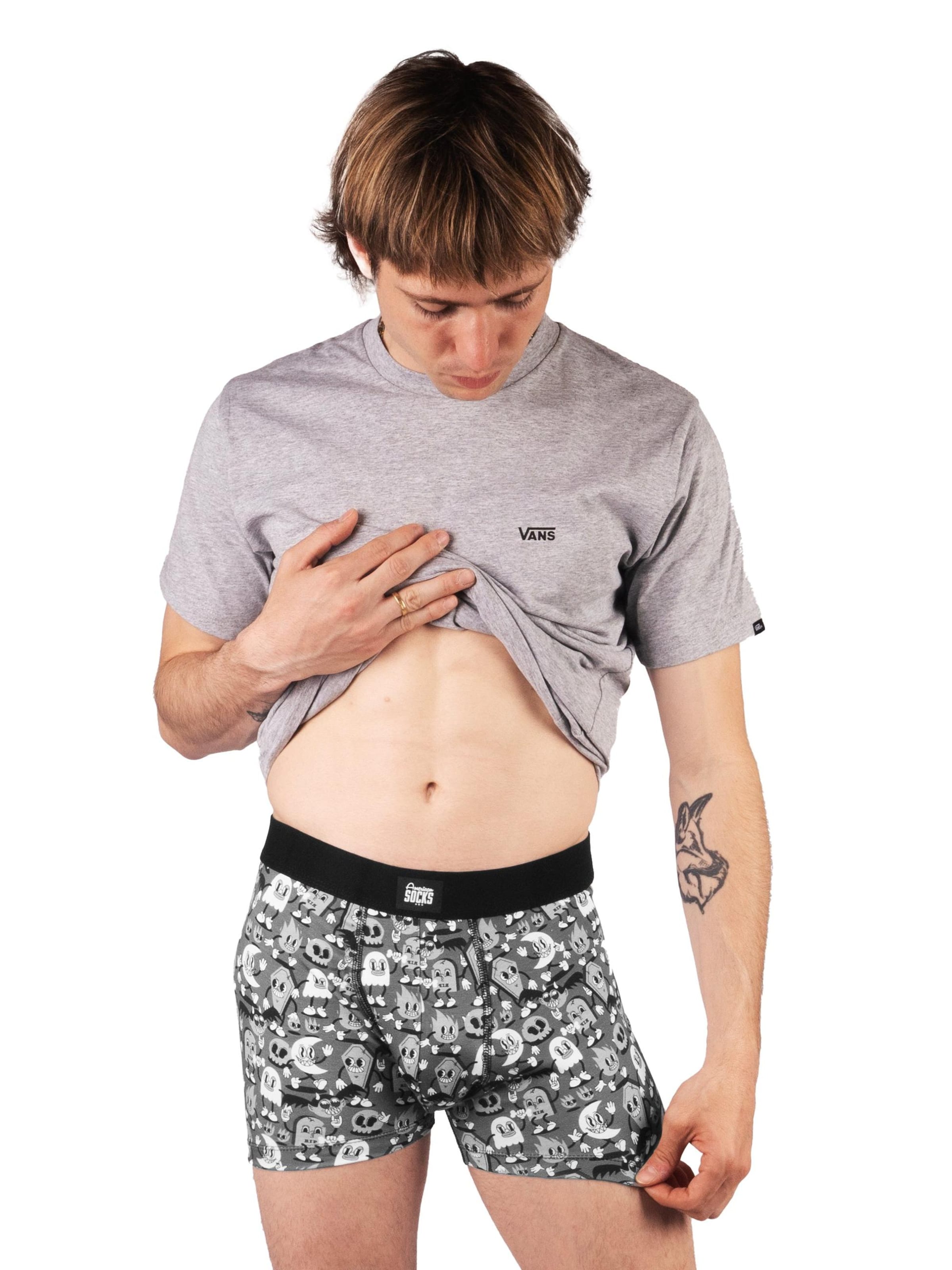 Boxer 'Night Gathering' di American Socks in nero