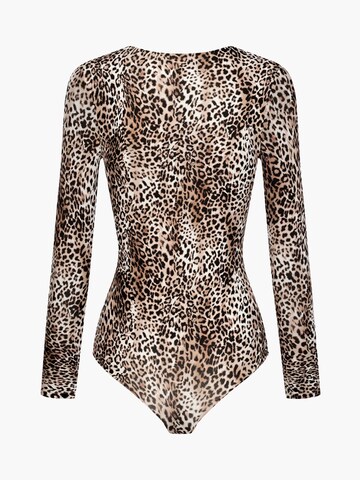 Body 'Crew Neck Longsleeve Bodysuit' cfab (formerly creamy fabrics) en marron