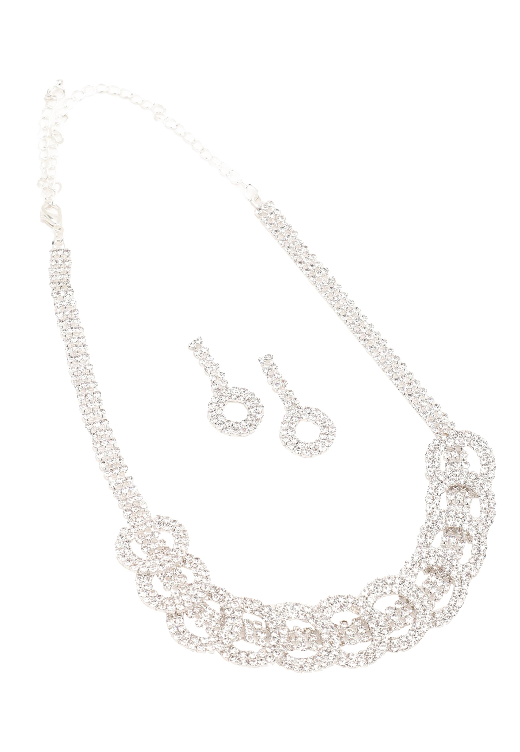 SOHI Zestaw biżuterii 'Bijou' w kolorze srebrny: przód