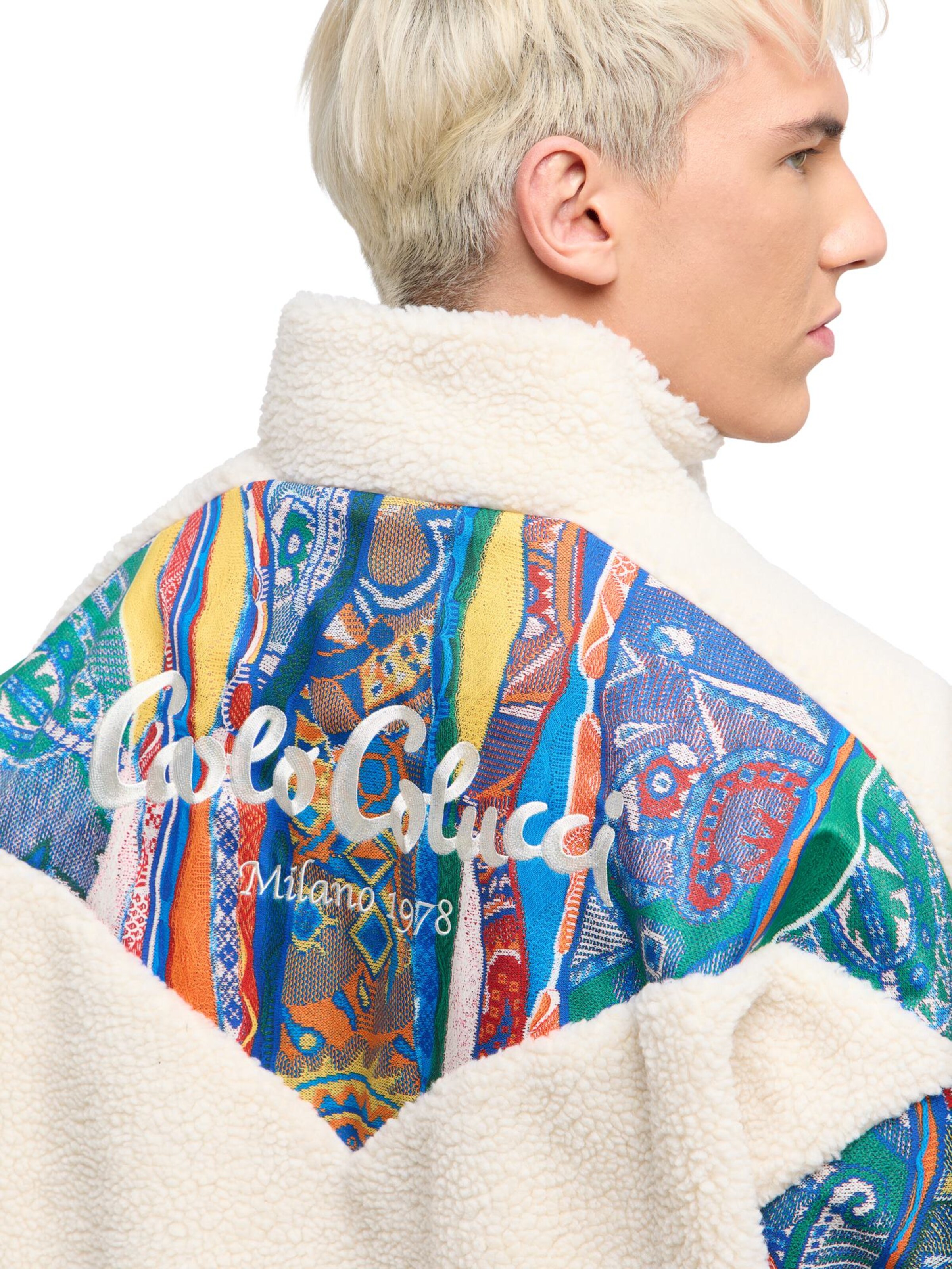 Carlo Colucci Fleece jacket 'Ezechiele' in White