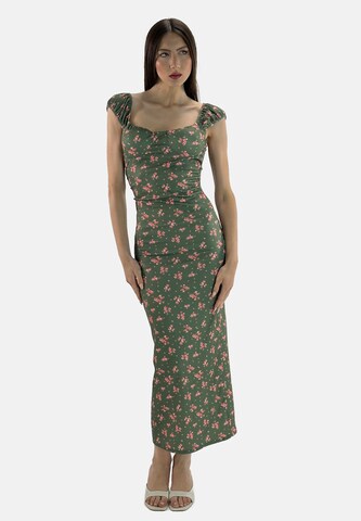 Robe Elara en vert : devant
