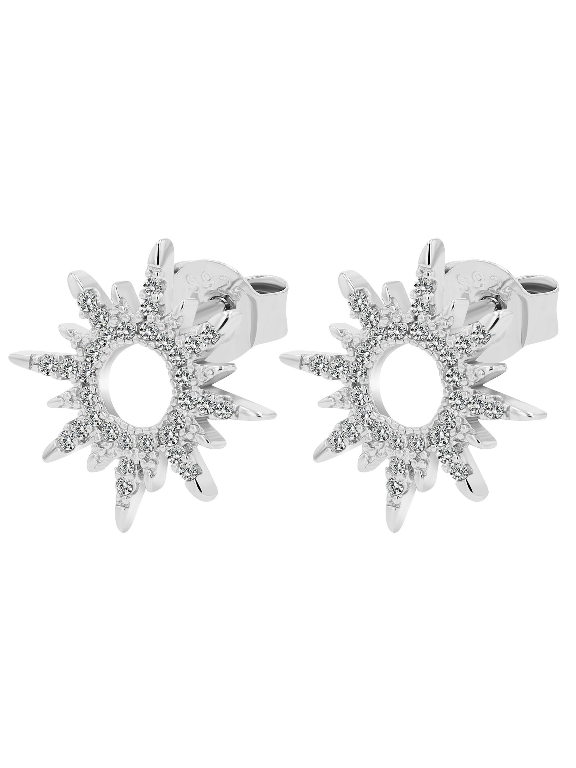 Akzent Earrings '"Joana" aus 925 Sterlingsilber, rhodiniert, langlebig' in Silver