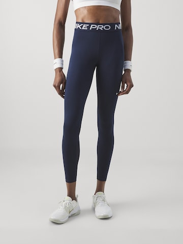 NIKE Skinny Športne hlače 'Pro' | modra barva: sprednja stran