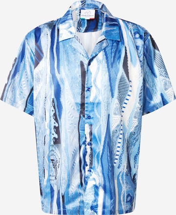 Chemise Carlo Colucci en bleu : devant