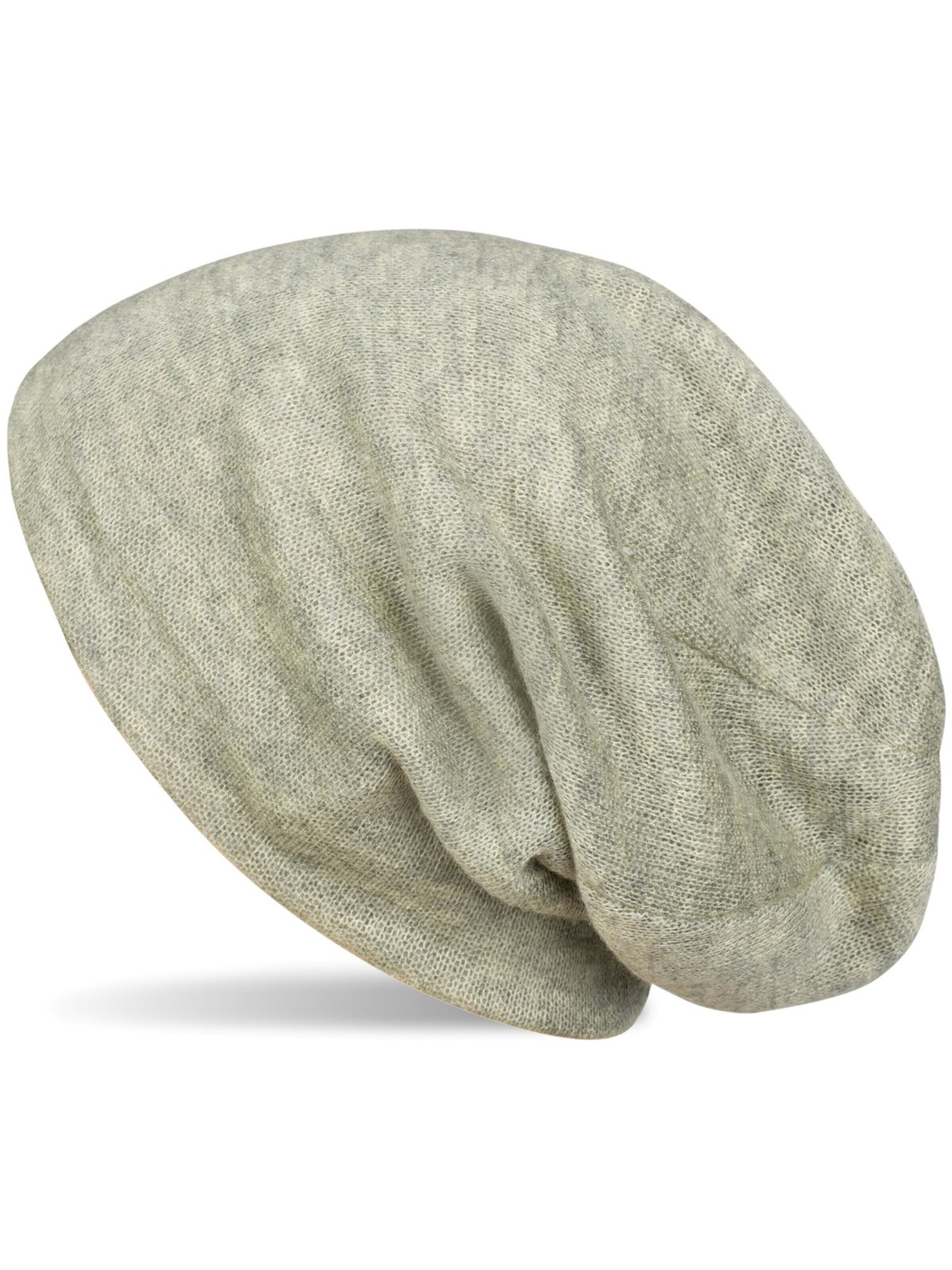 styleBREAKER Mütze 'Feinstrick Beanie Meliert'‌‌‌‌‌‌ in Grün: Vorderseite