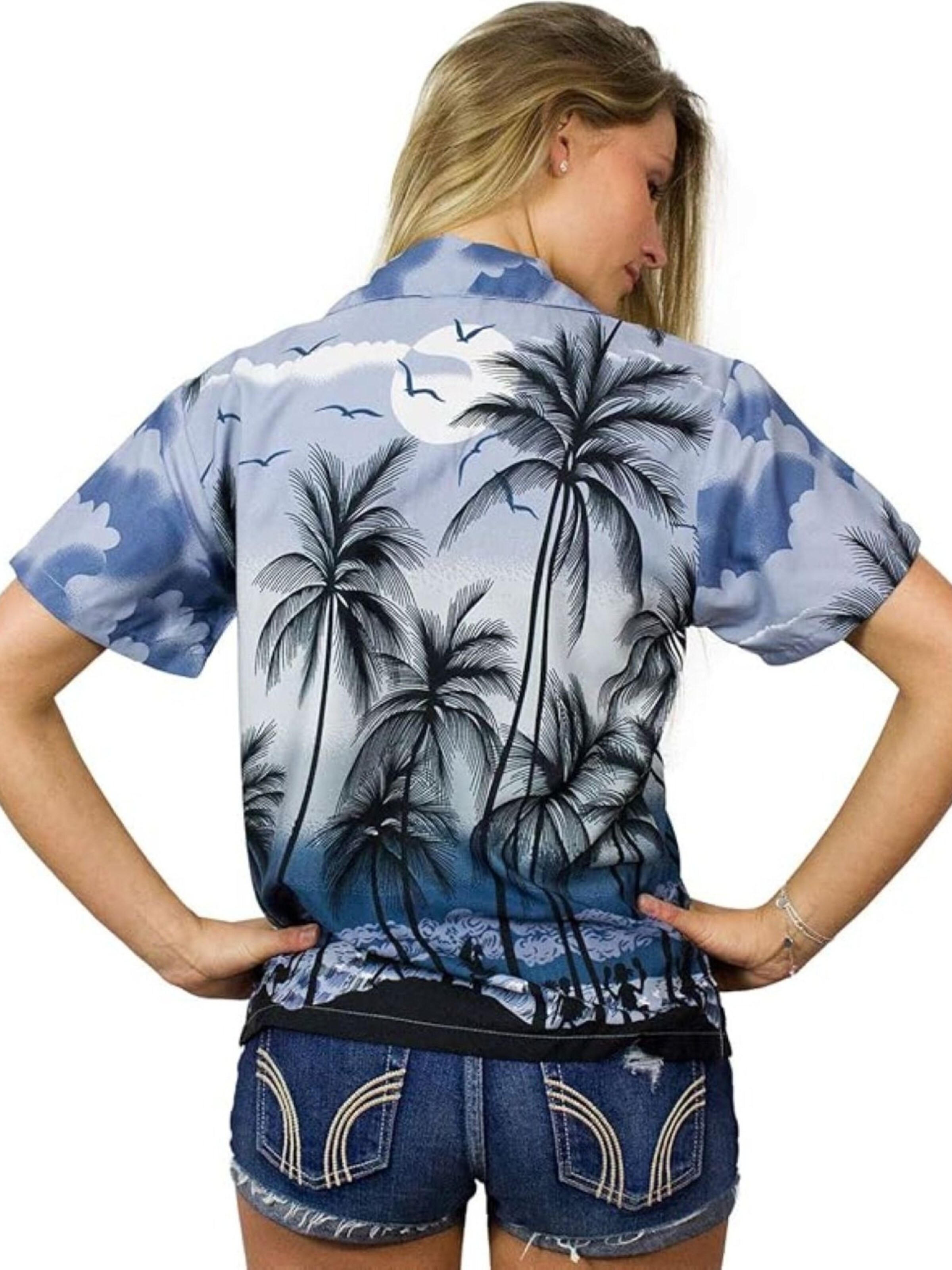 King Kameha Blouse 'Beach' in Grey
