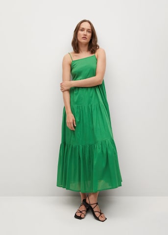 MANGO Summer Dress in Green: front