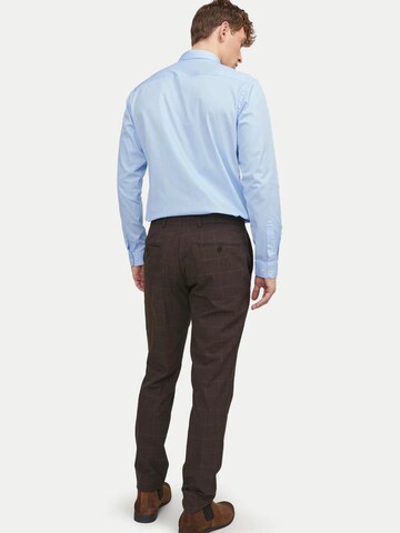 JACK & JONES Slim fit Button Up Shirt '12201905' in Blue