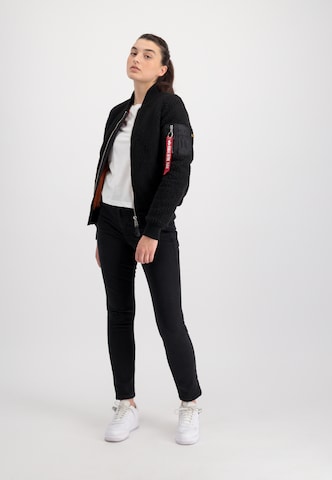 Jachetă  fleece de la ALPHA INDUSTRIES pe negru