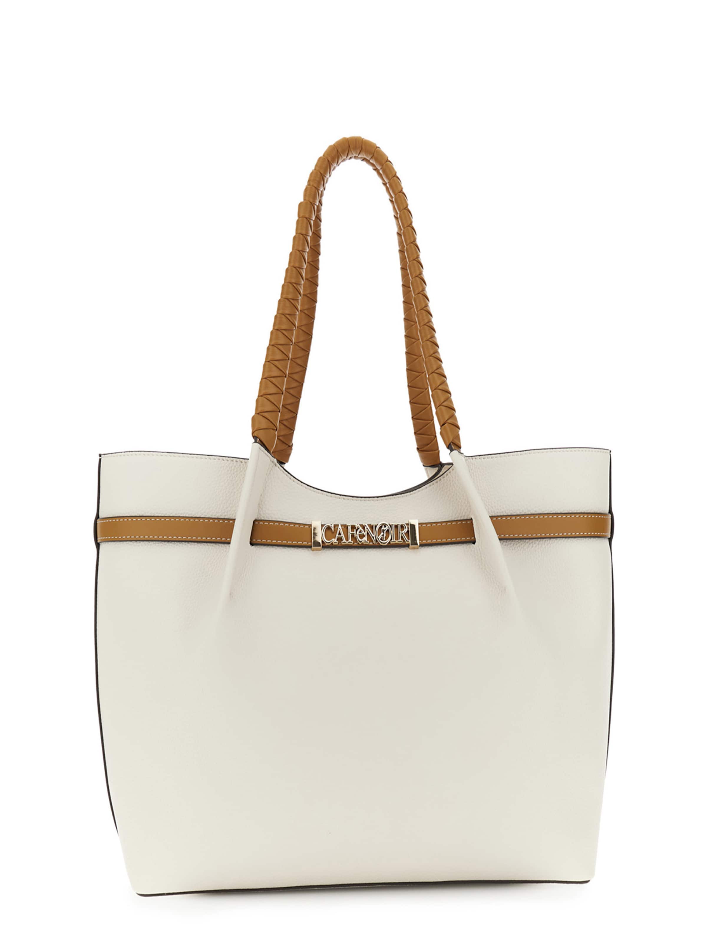 Borsa a sacco di CAFè NOIR in bianco: frontale