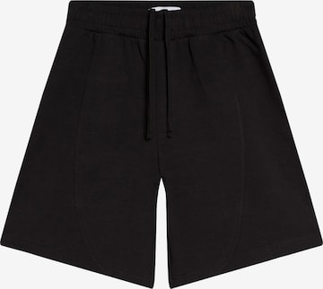 BershkaHlače - crna boja: prednji dio