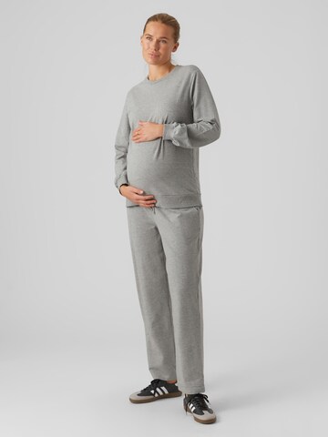 MAMALICIOUS Sweatshirt 'Silja Vita' in Grey
