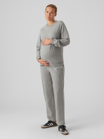Sweat-shirt 'Silja Vita' MAMALICIOUS en gris