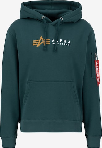 Felpa di ALPHA INDUSTRIES in verde: frontale