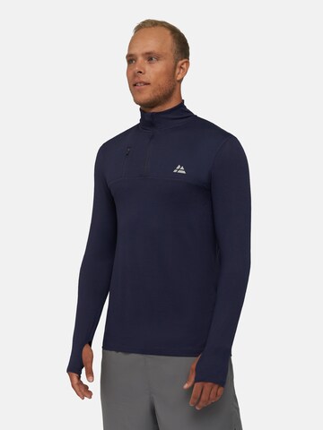 DANISH ENDURANCE Functioneel shirt 'Half Zip' in Blauw: voorkant