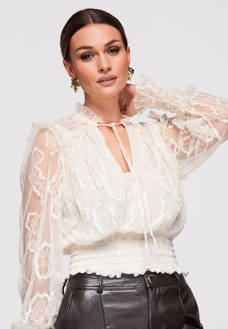 Ombre Bluse in Beige