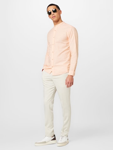 JACK & JONES Slim fit Pleated Pants 'Franco' in Beige