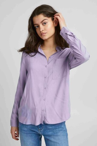 ICHI Blouse 'MAIN SH' in Purple: front