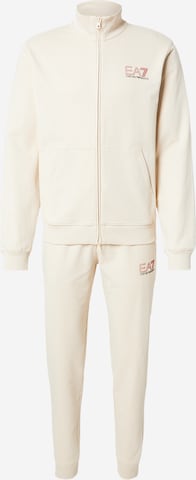 EA7 Emporio Armani Juoksupuku värissä beige: etupuoli