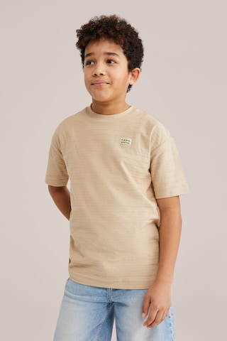 WE Fashion T-Shirt 'Puerto Montana' in Beige: Vorderseite