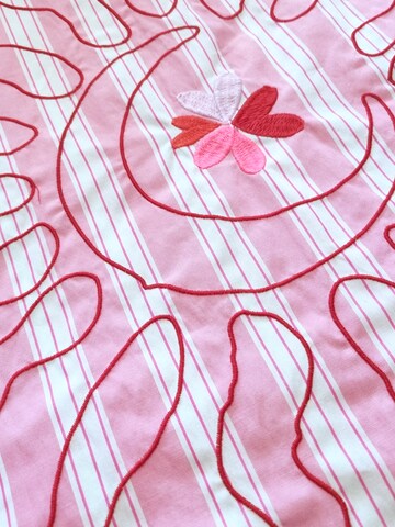 LIKS. Munich Blouse 'Bluse Streifen, Motiv im RT' in Roze