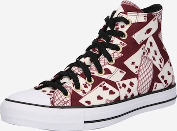 CONVERSE Sneakers hoog 'CHUCK TAYLOR ALL STAR CARDS' in Rood: voorkant