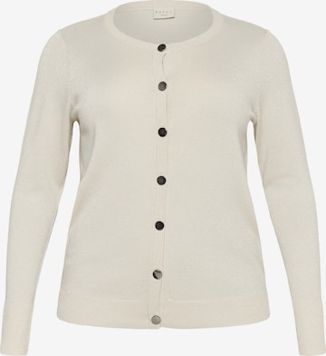 Cardigan 'KCRegitta' KAFFE CURVE en beige : devant