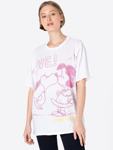 Frogbox Shirt 'Love is the air' in Wit: voorkant