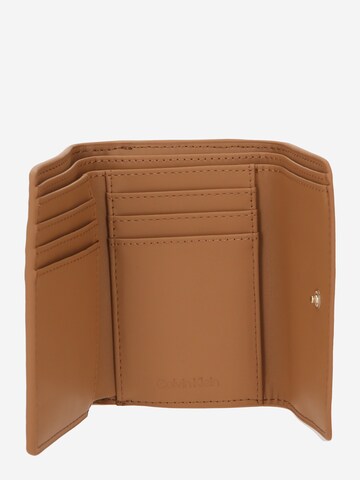 Calvin Klein Wallet 'Trifold XS' in Brown