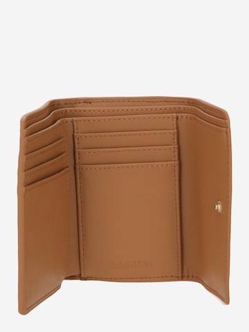 Calvin Klein Wallet 'Trifold XS' in Brown