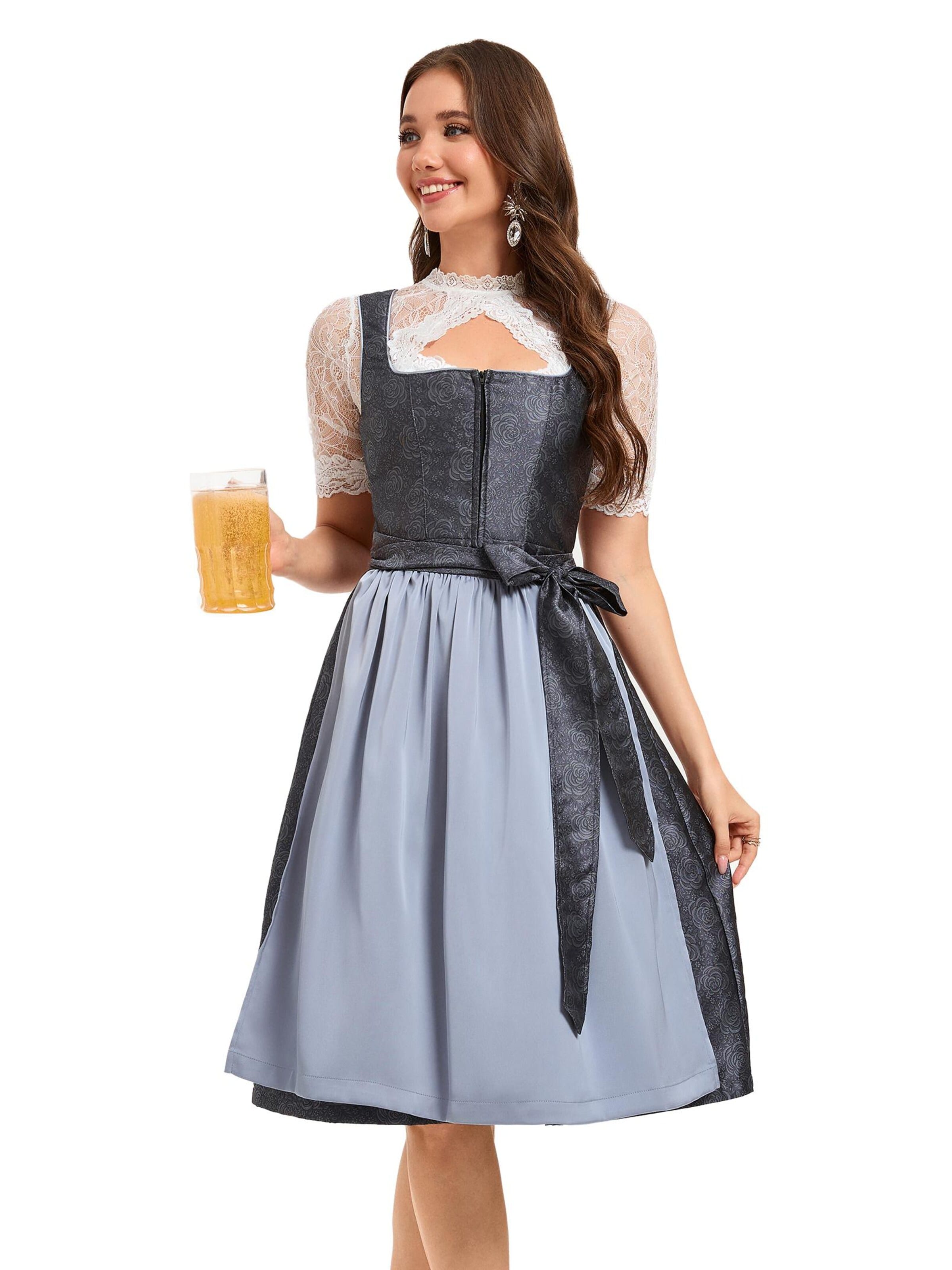 Yesfashion Dirndl‌‌ in Grau
