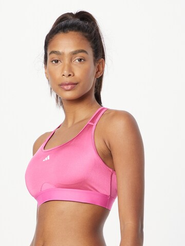 ADIDAS PERFORMANCE Bralette Sports bra 'Powerreact Medium-Support' in Pink: front