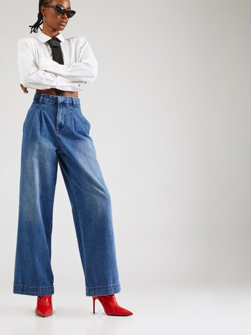 Warehouse Wide Leg Jeans i blå